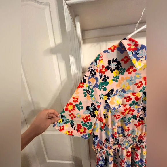 final price HALOGEN x Atlantic-Pacific Floral Smocked Dress - Picture 5 of 8